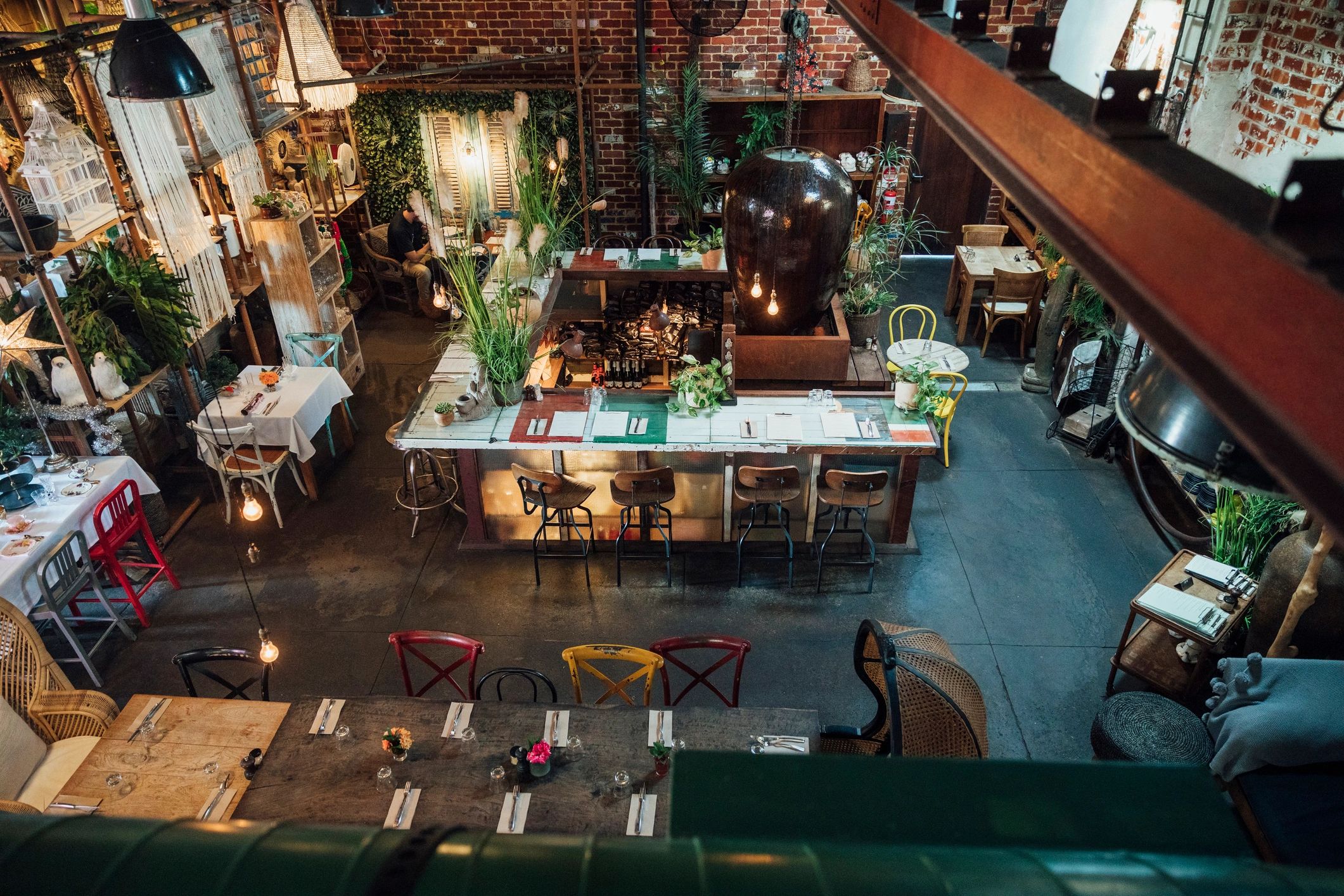 Inviting restaurant interior with warm ambiance